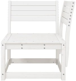 Sofá de canto para jardim 73x73x78 cm pinho maciço branco