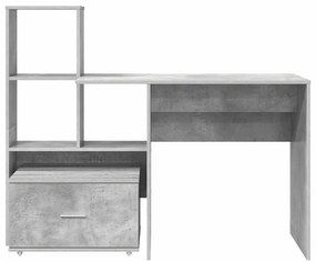 Mesa Cinzento cimento 131.5 x 50 x 106.5 cm Madeira processada