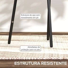 Conjunto de 2 Cadeiras de Sala de Jantar Cadeiras de Cozinha com Encosto em Vime Sintético 44x54x87 cm Verde e Preto