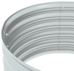 Canteiro/vaso elevado aço galvanizado 80x80x44 cm prateado