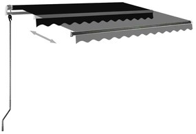 Toldo retrátil manual com LED 350x250 cm antracite