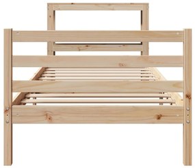 Cama sem colchão 75x190 cm madeira de pinho maciça