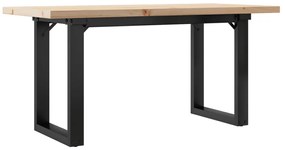 Mesa de centro estrutura em O 100x50x45,5cm pinho/aço