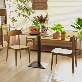 Mesa de Jantar Quadrada, 70 x 70 x 75 cm (CADEIRAS NÃO INCLUIDAS), Para 2 Pessoas, Castanho-escuro