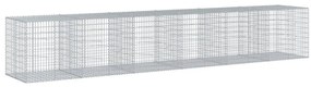 Cesto gabião com cobertura 600x100x100 cm ferro galvanizado