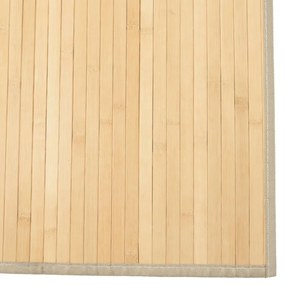 Tapete retangular 80x100 cm bambu cor natural clara