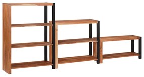 vidaXL Estante 3 pcs Castanho 80 x 30 x 110 cm