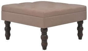 vidaXL Banco 60x60x36 cm poliéster castanho