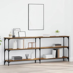 vidaXL Mesa de Console Madeira Antiga 200x29x75 cm Engenharia