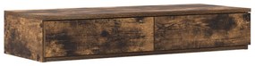 Estrado de Cama com Arrumação Carvalho Defumado 80x200 cm