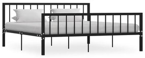 vidaXL Estrutura de cama em metal 180x200 cm preto