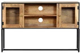 Móvel de TV 120x30x75 cm madeira recuperada maciça