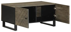 Mesa de centro 80x50x40 cm madeira de mangueira maciça preto