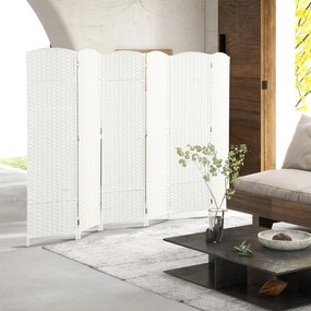 Biombo de 6 Painéis Separador de Ambientes Dobrável 240x170 cm Biombo
