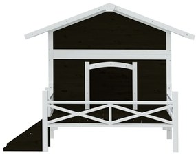 Casota para cães 159x120x88,5 cm pinho maciço cinzento