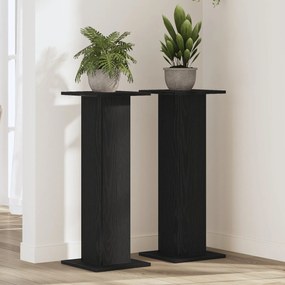 Suporte para Plantas vidaXL 2 pcs Carvalho Preto 30x30x80 cm Madeira d