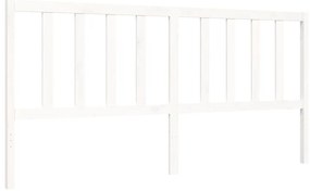 Cama sem colchão 200x200 cm madeira de pinho maciça branco