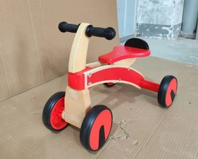 AIYAPLAY Carro de Empurrar para Crianças, Veículo sem Pedais com Rodas em EVA e Encosto, 2 a 3 Anos, Vermelho | Aosom Portugal