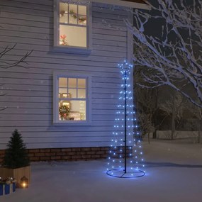 343488 vidaXL Árvore de Natal em cone 108 luzes LED 70x180 cm azul