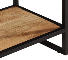 Mesa consola 70x35x70 cm madeira de mangueira áspera maciça