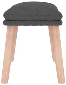 Apoio de pés 45x29,5x35 cm tecido cinzento-escuro