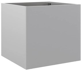 Vaso/floreira 32x30x29 cm aço galvanizado prateado