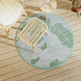 Tapete de exterior Ø120 cm ARAKIL PP Verde