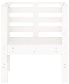 Cadeiras de jardim 2 pcs 61,5x53x71 cm pinho maciço branco