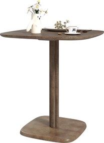 Mesa de jantar para 4 pessoas 70 x 70 cm (CADEIRAS NÃO INCLUIDAS), mesa de cozinha quadrada de estilo moderno com tampo com aspeto de madeira,  castan