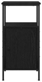 gabinete de cabeceira vidaXL madeira de carvalho preto 41x31x80 cm mad
