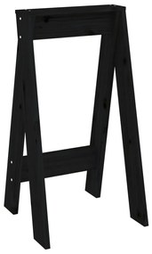 Bancos 2 pcs 40x40x75 cm pinho maciço preto