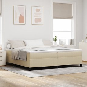 Cama Box Spring vidaXL Verde Claro Cinza 200x200 cm Tecido de Cotelê