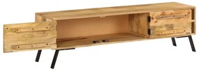 Móvel de TV em madeira de mangueira maciça 140x30x40 cm