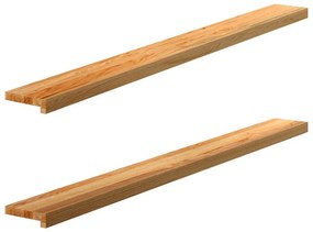 vidaXL Soleiras da janela 2 pcs 160x15x2 cm carvalho castanho-claro