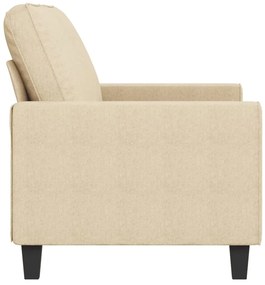 Sofá de 2 lugares tecido 140 cm cor creme