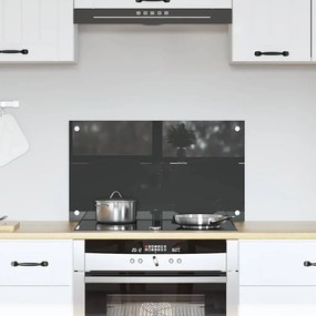 Protetor de parede de cozinha vidaXL Cinza Escuro 70x40x0,6 cm em vidr