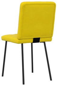 Cadeiras de jantar 2 pcs veludo amarelo