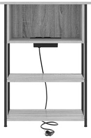 Armário de Cabeceira Sonoma cinzento 55 x 31 x 76 cm