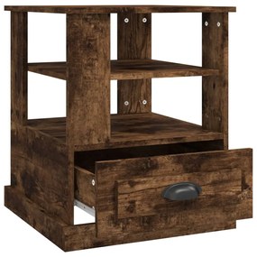 Mesa de apoio 50x50x60 cm derivados de madeira carvalho fumado