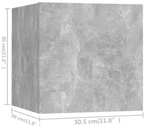 5 pcs conjunto de móveis de TV derivados madeira cinza cimento