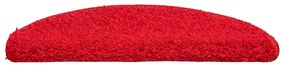 Tapetes de escada 30 pcs 56x17x3 cm vermelho