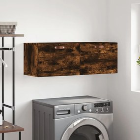vidaXL Armário parede 100x36,5x35 cm derivados madeira carvalho fumado