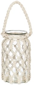 Lanterna de vidro branco 28 cm JALEBI Beliani