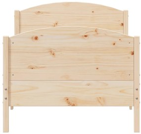 Cama sem colchão 90x190 cm madeira de pinho maciça