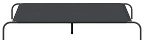 Cama para cães elevada 150x90x20cm tecido oxford e aço preto