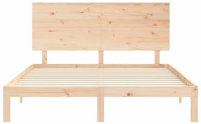 Cama sem colchão 160x200 cm madeira de pinho maciça