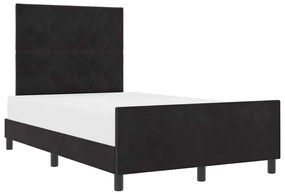 Cama vidaXL Preta 120x190 cm em Veludo