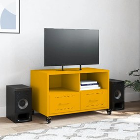 Móvel de TV 68x39x43,5 cm aço amarelo mostarda