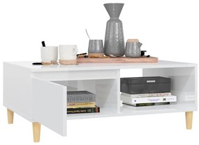 Mesa de centro 90x60x35cm derivados de madeira branco brilhante