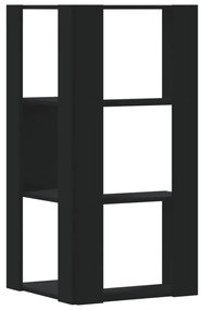 Estante canto 3 prateleiras 50x50x102 cm deriv. madeira preto